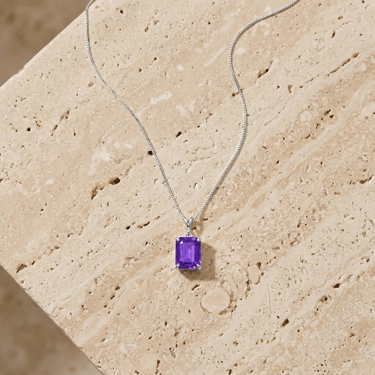 White Gold Belle Necklace Alexandrite 10K — Isaura