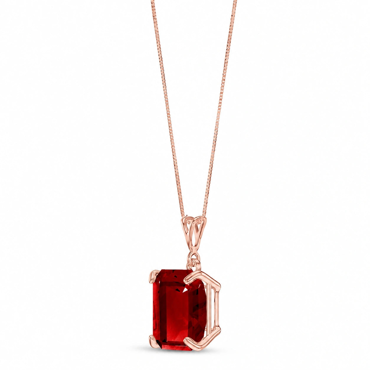 Rose Gold Belle Necklace Amethyst 10K — Isaura