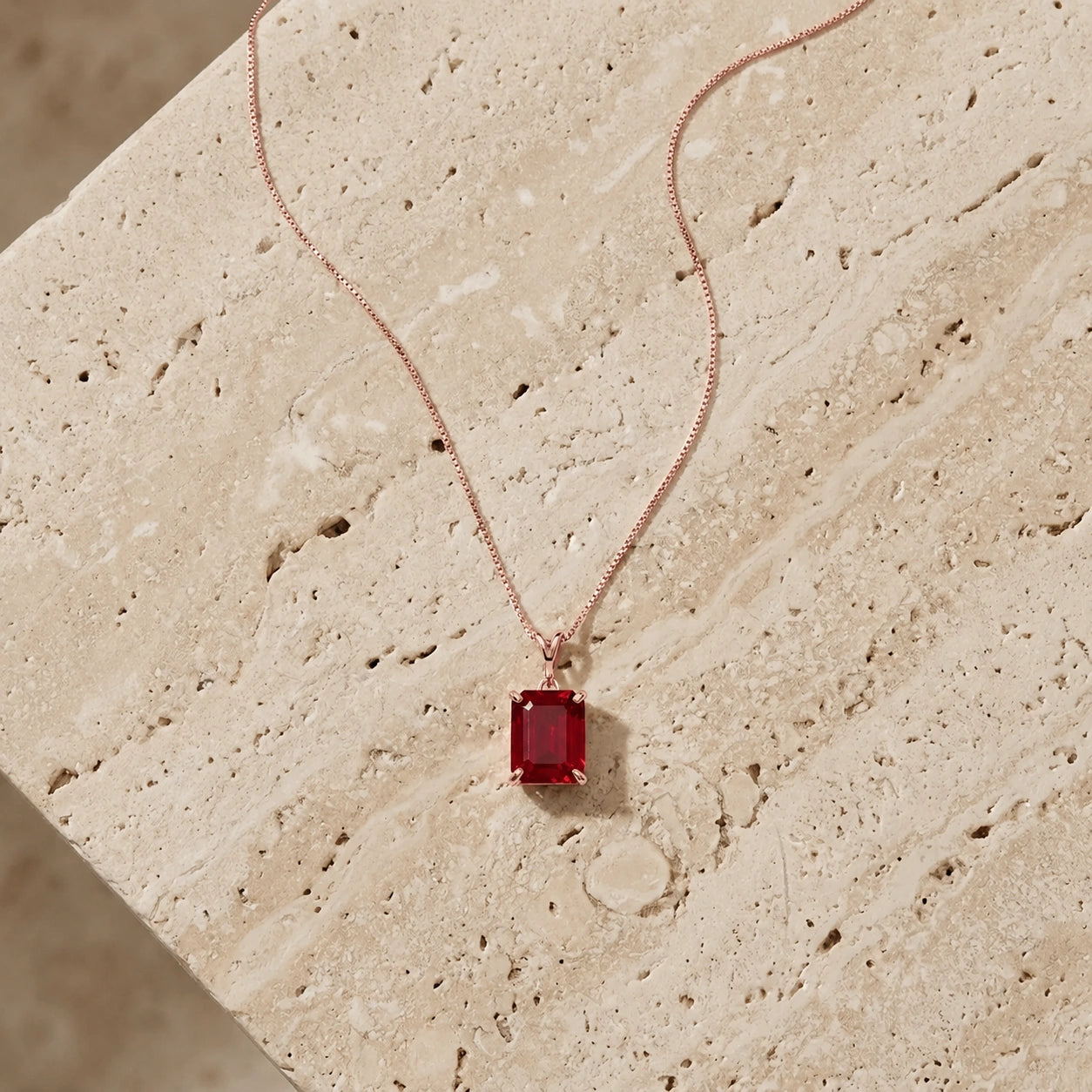 Rose Gold Belle Necklace Amethyst 10K — Isaura
