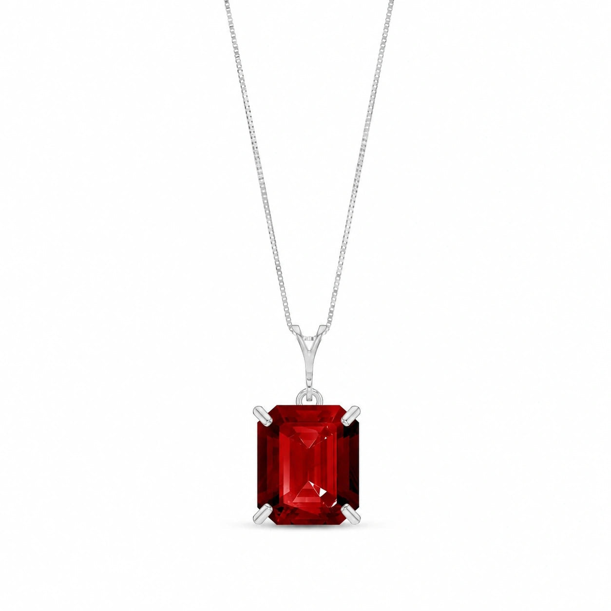 White Gold Belle Necklace Amethyst 10K — Isaura