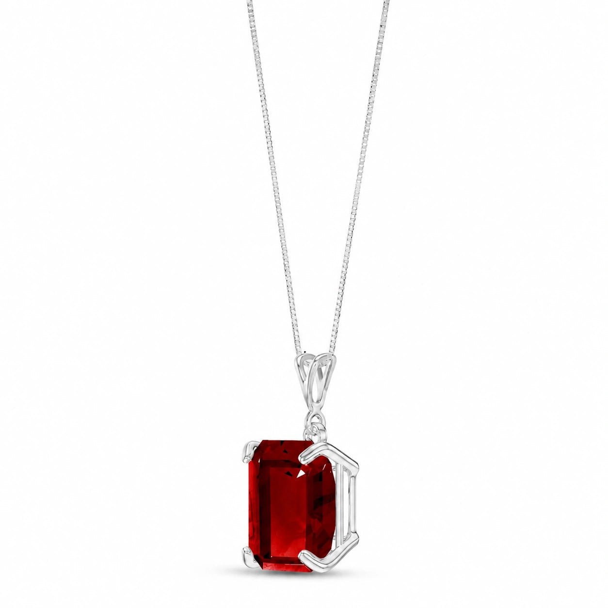 White Gold Belle Necklace Amethyst 10K — Isaura