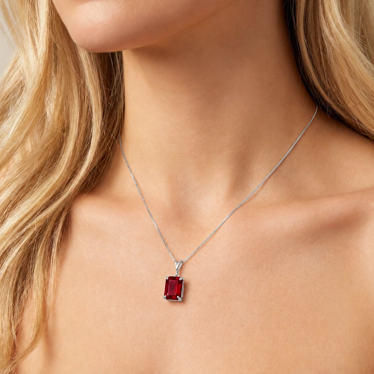 White Gold Belle Necklace Amethyst 10K — Isaura