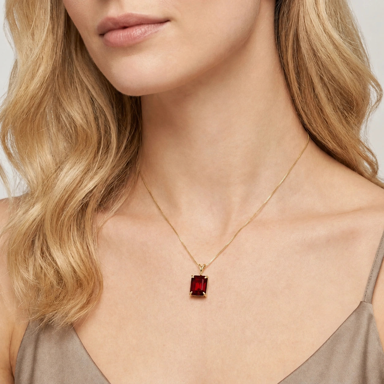 Yellow Gold Belle Necklace Amethyst 10K — Isaura