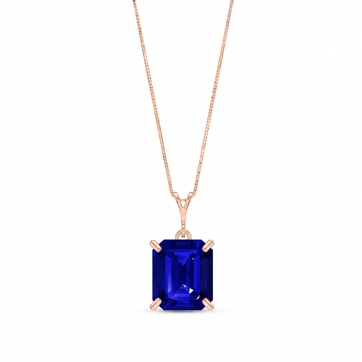 Rose Gold Belle Necklace Ruby 10K — Isaura