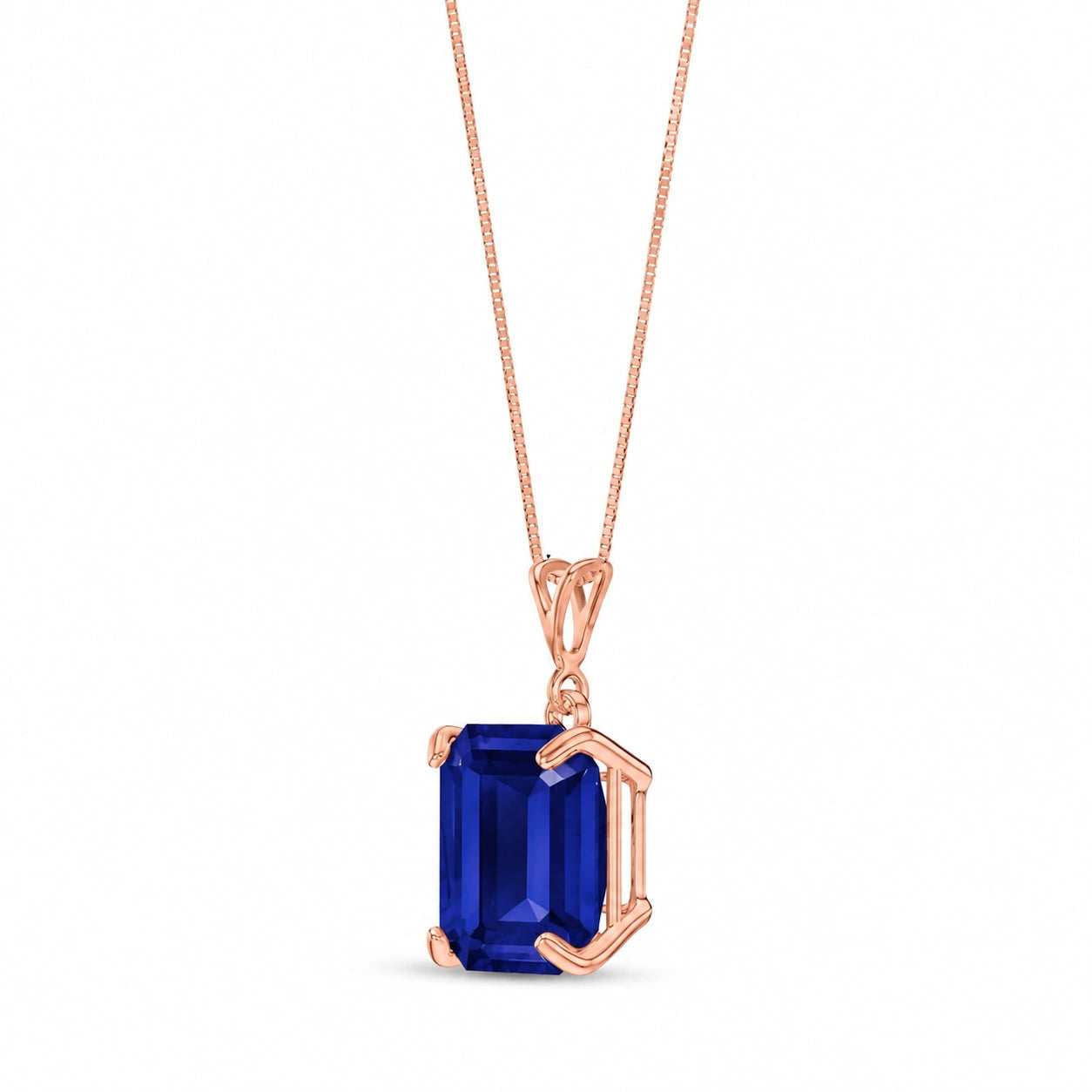 Rose Gold Belle Necklace Ruby 10K — Isaura