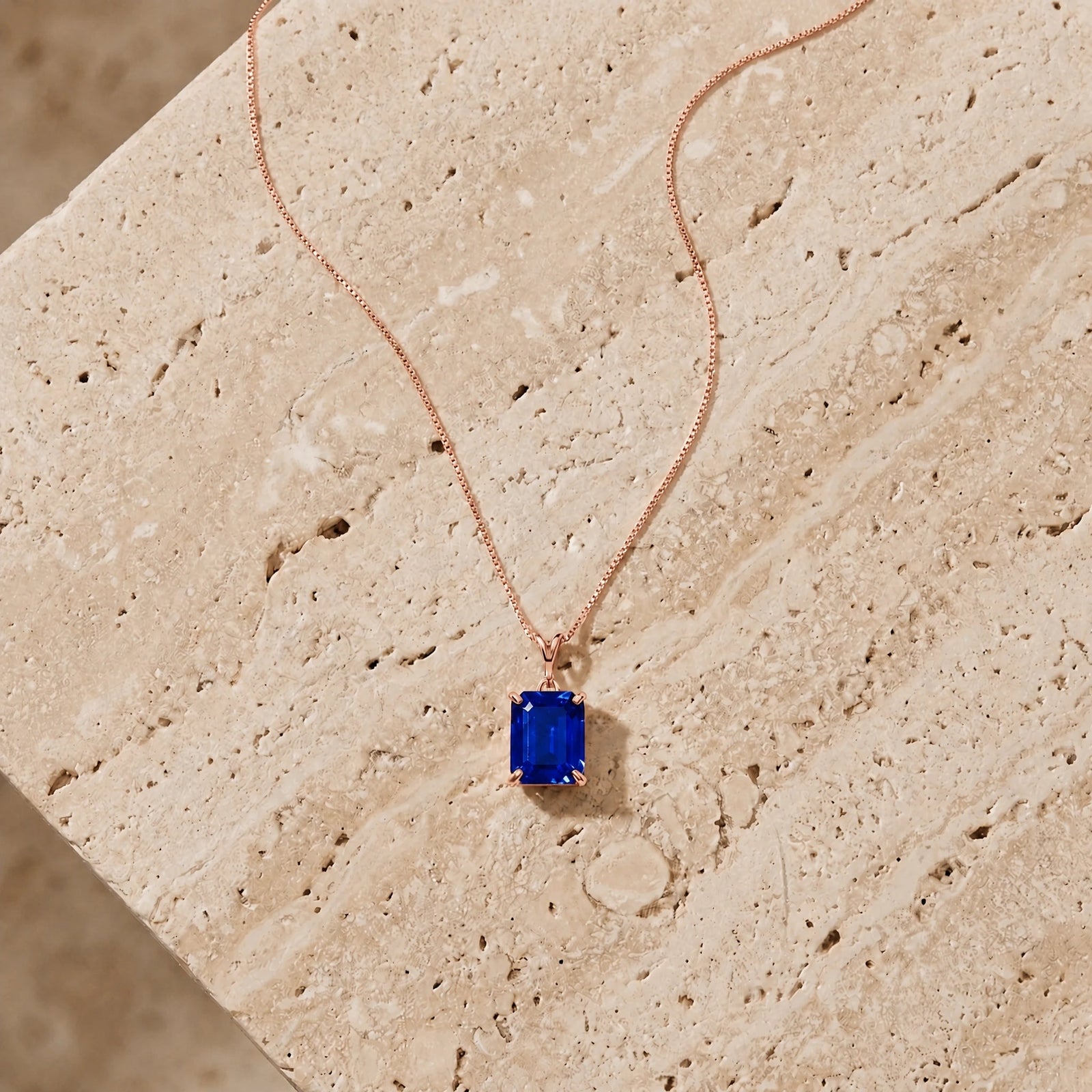 Rose Gold Belle Necklace Ruby 10K — Isaura