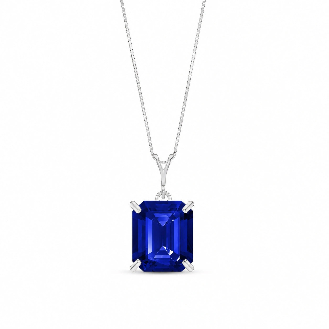 White Gold Belle Necklace Ruby 10K — Isaura
