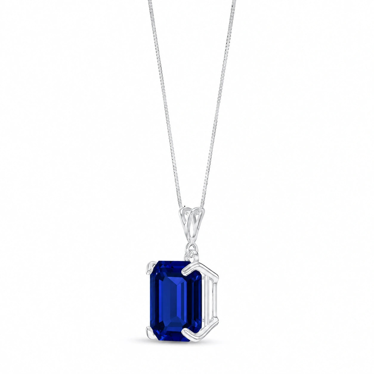 White Gold Belle Necklace Ruby 10K — Isaura