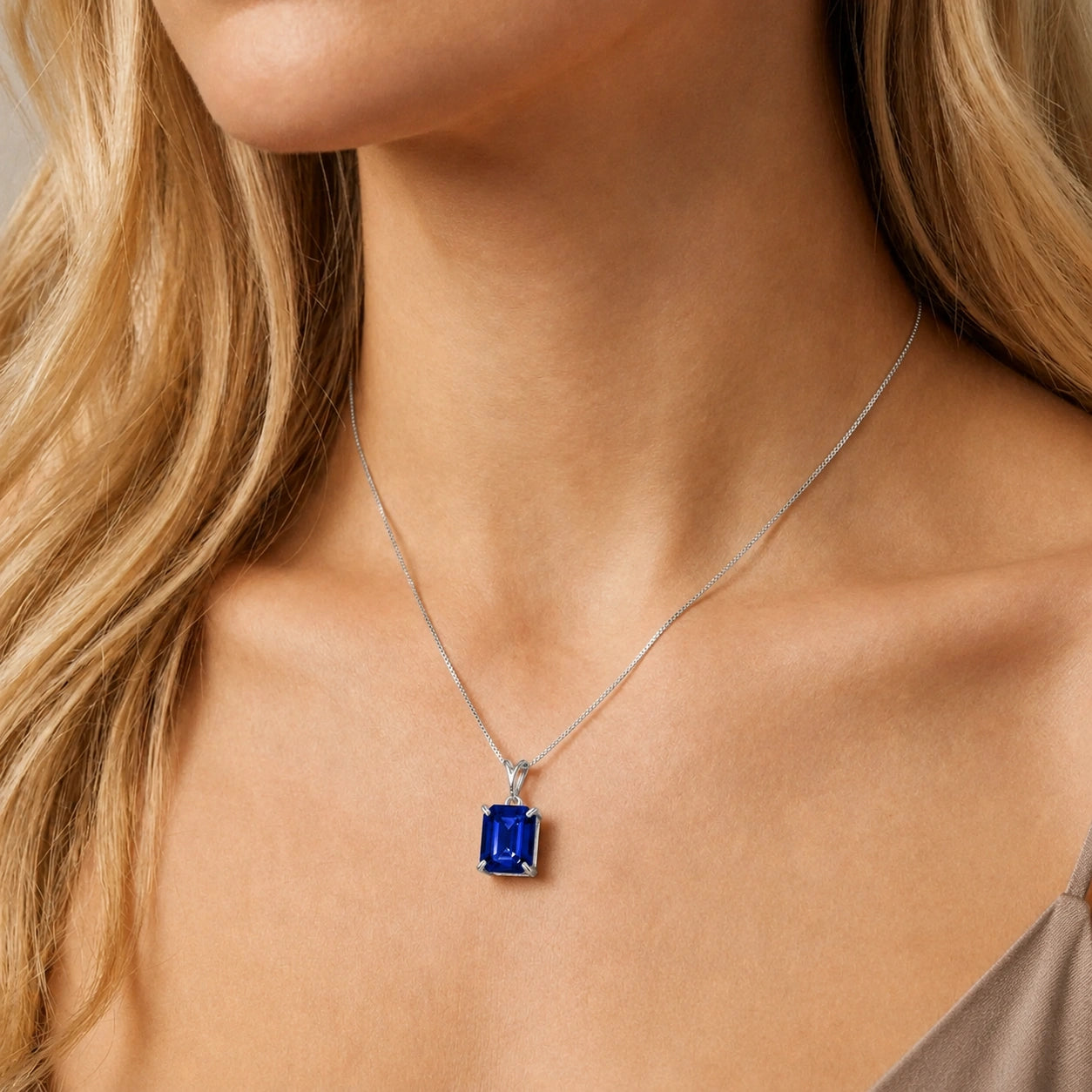 White Gold Belle Necklace Ruby 10K — Isaura