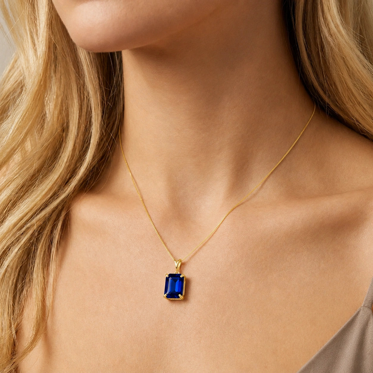 Yellow Gold Belle Necklace Ruby 10K — Isaura