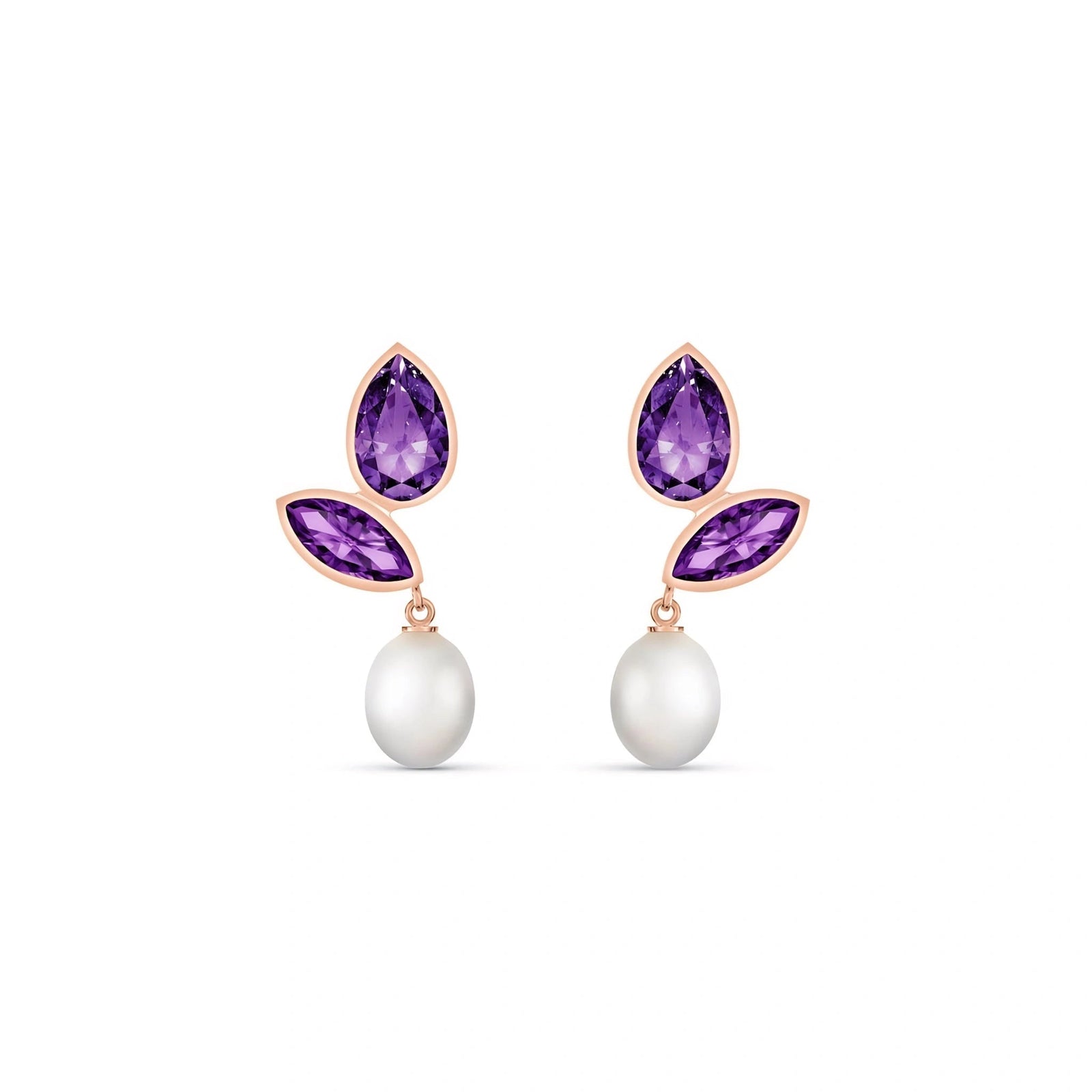 Rose Gold Amethyst & Pearl — Isodora