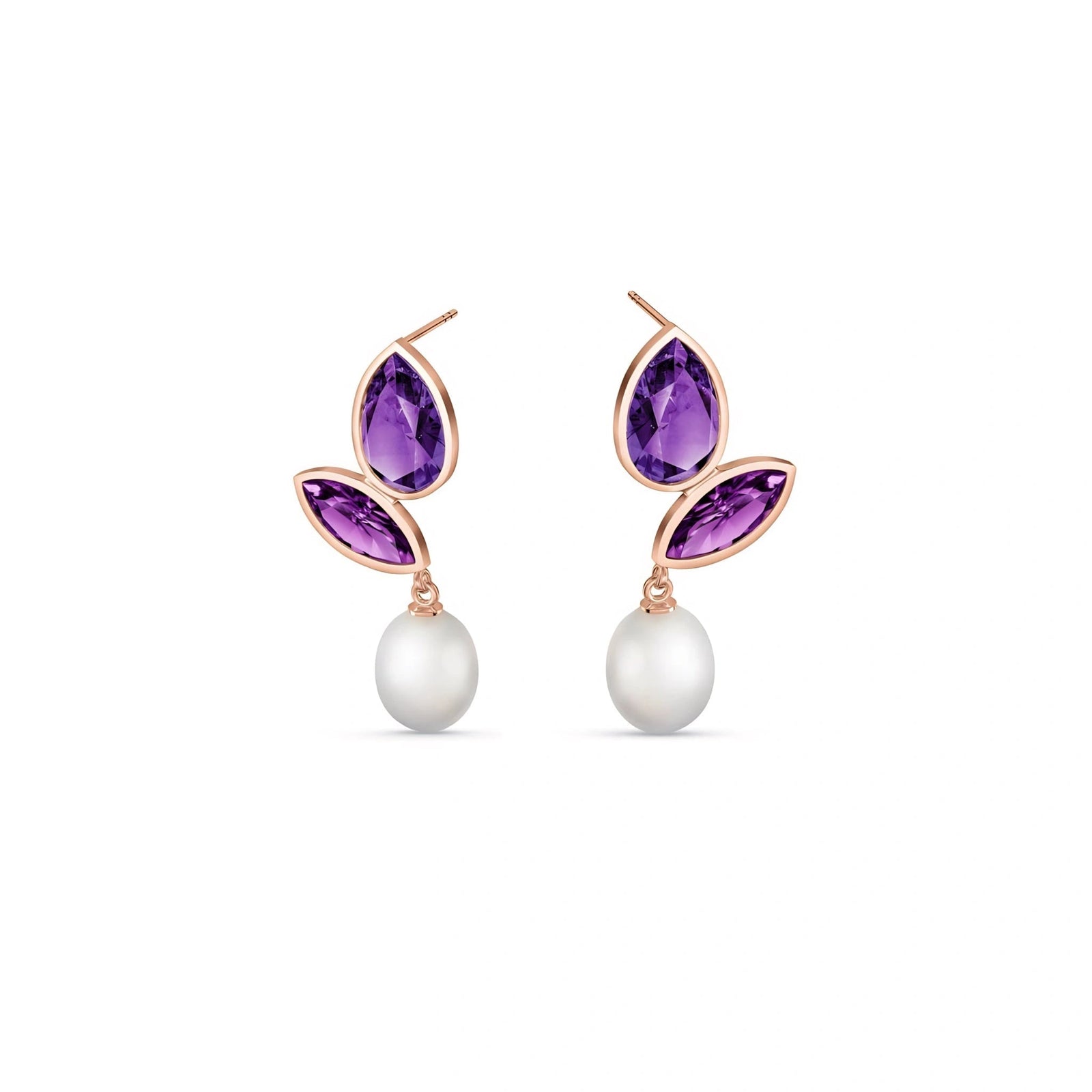 Rose Gold Amethyst & Pearl — Isodora
