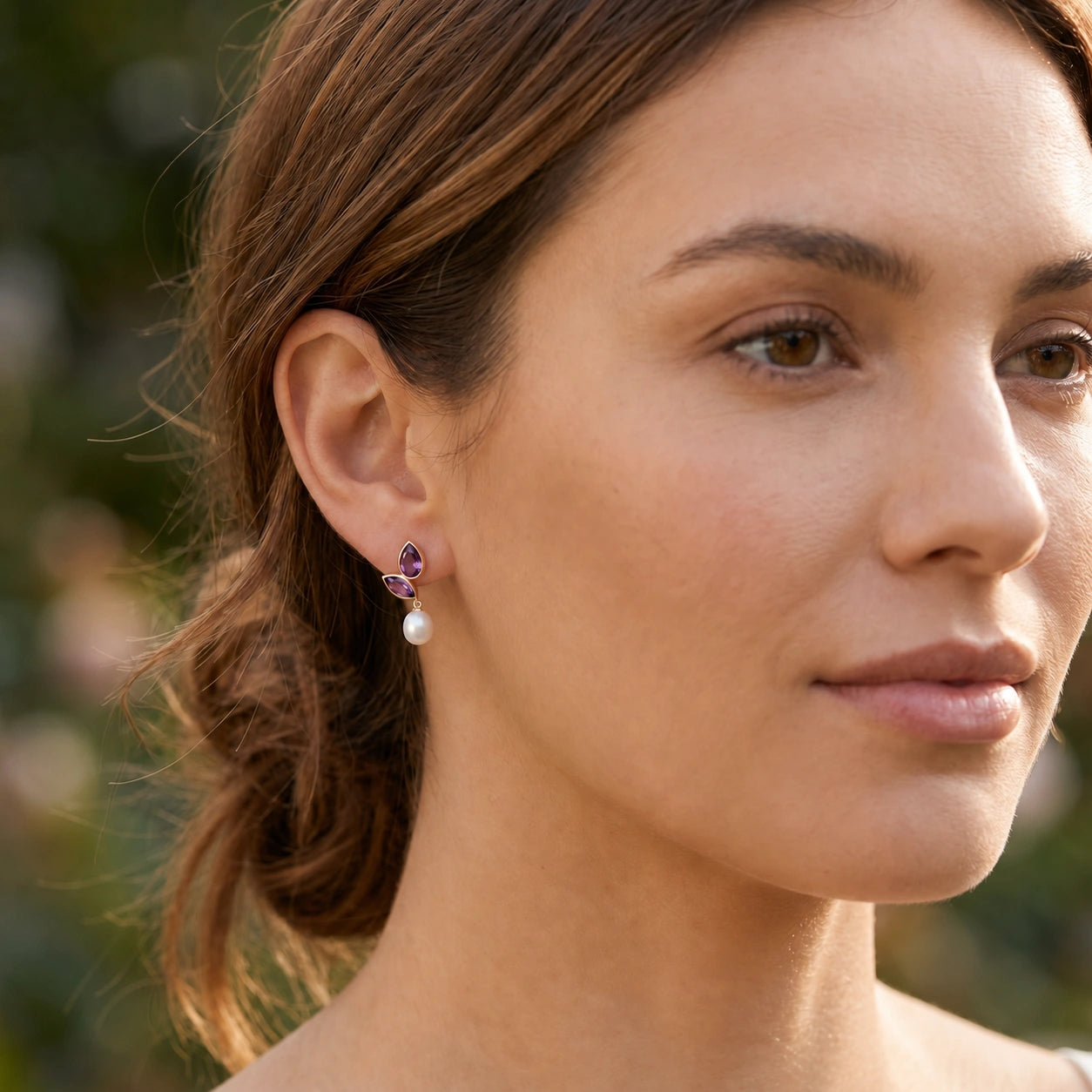 Rose Gold Amethyst & Pearl — Isodora