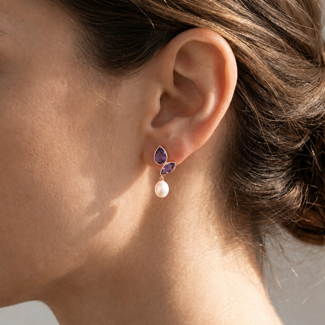 Rose Gold Amethyst & Pearl — Isodora