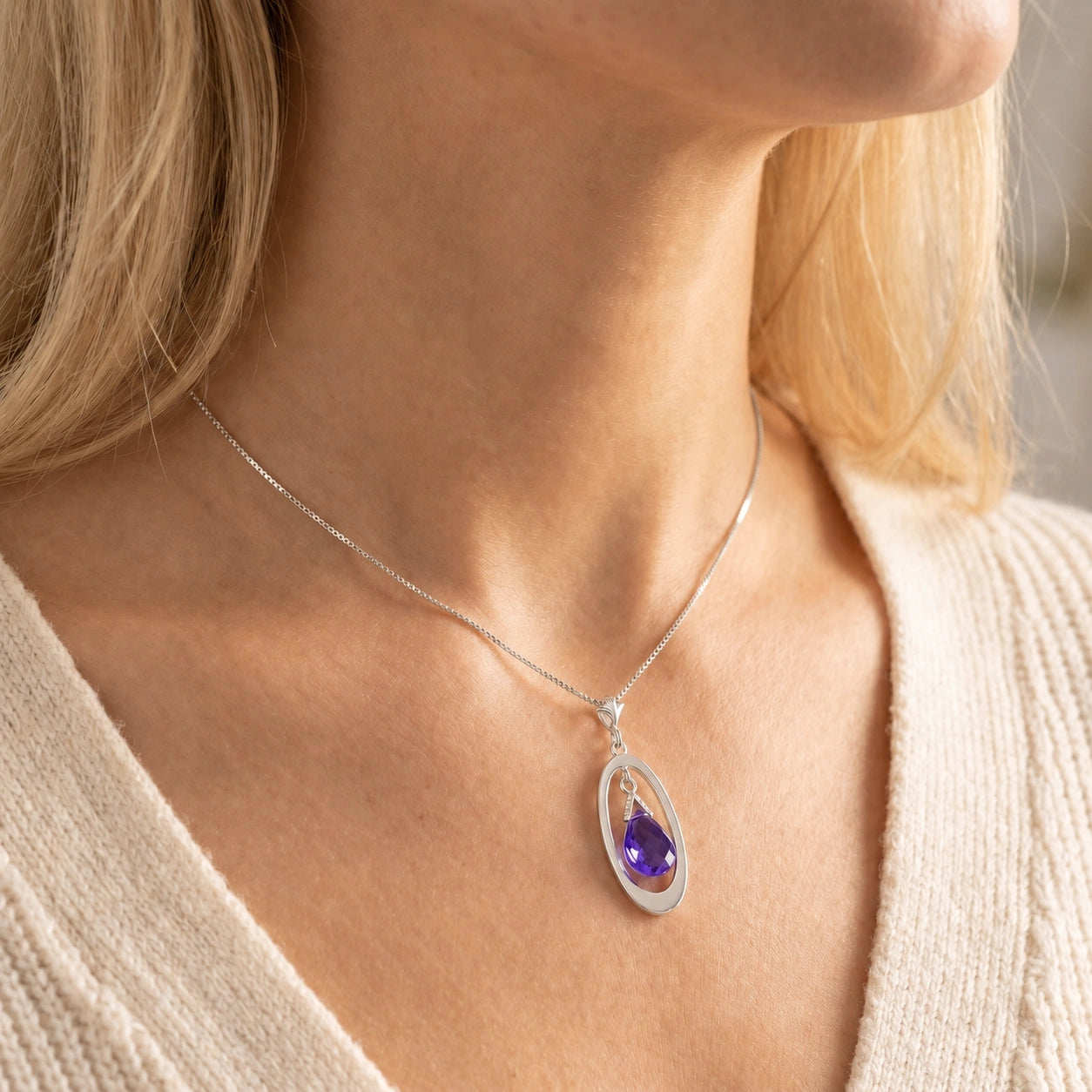 White Gold Amethyst — Isotta
