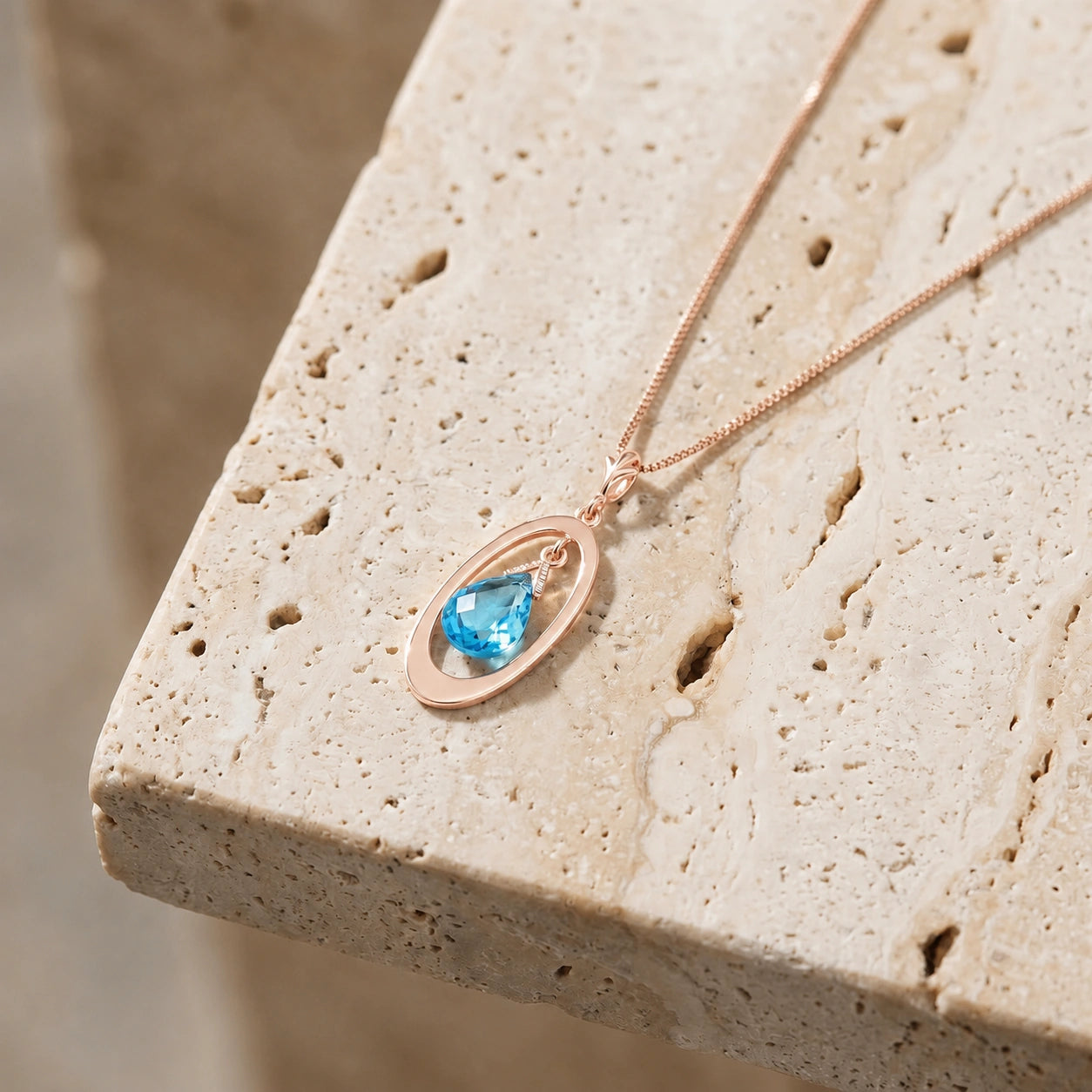Rose Gold Blue Topaz — Isotta
