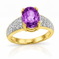 Yellow Gold Diamond & Amethyst — Caterina