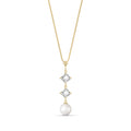 Yellow Gold Pendant Necklace Pearl 10K — Mimosa