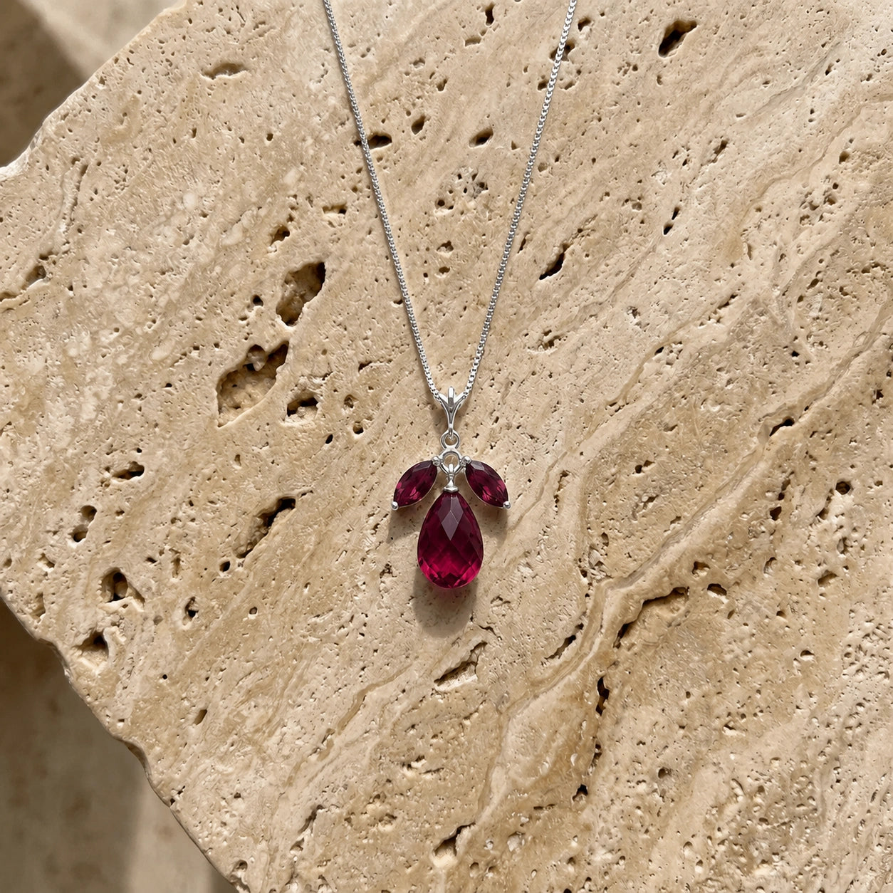 White Gold Necklace Amethyst 10K — Laura