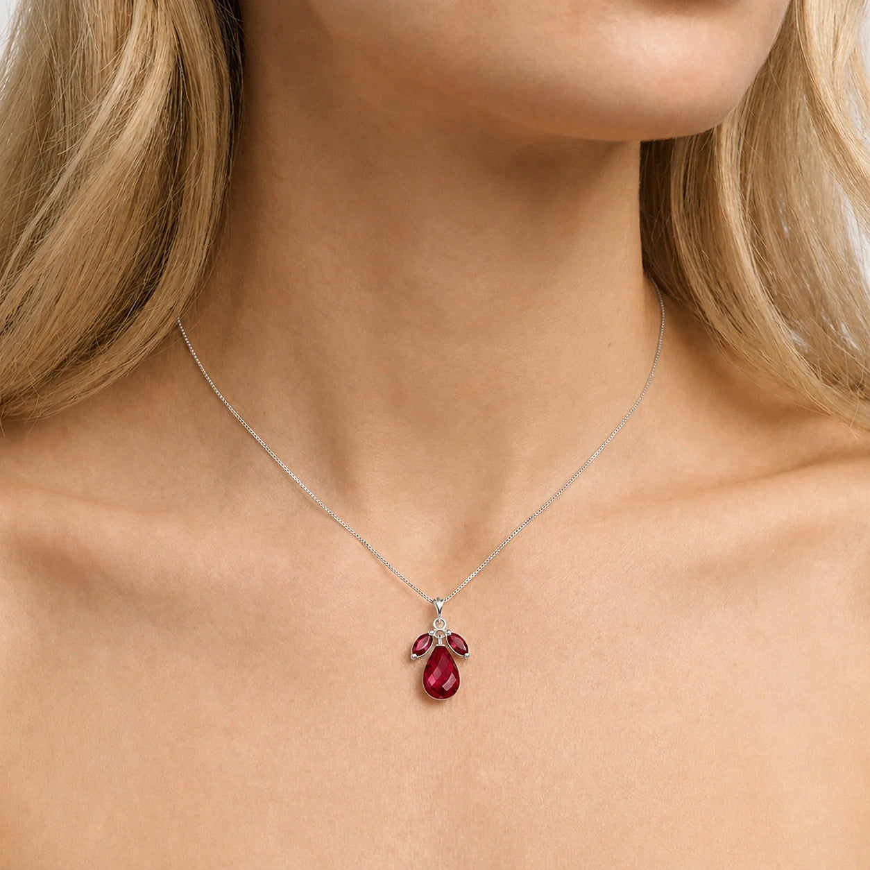 White Gold Necklace Amethyst 10K — Laura
