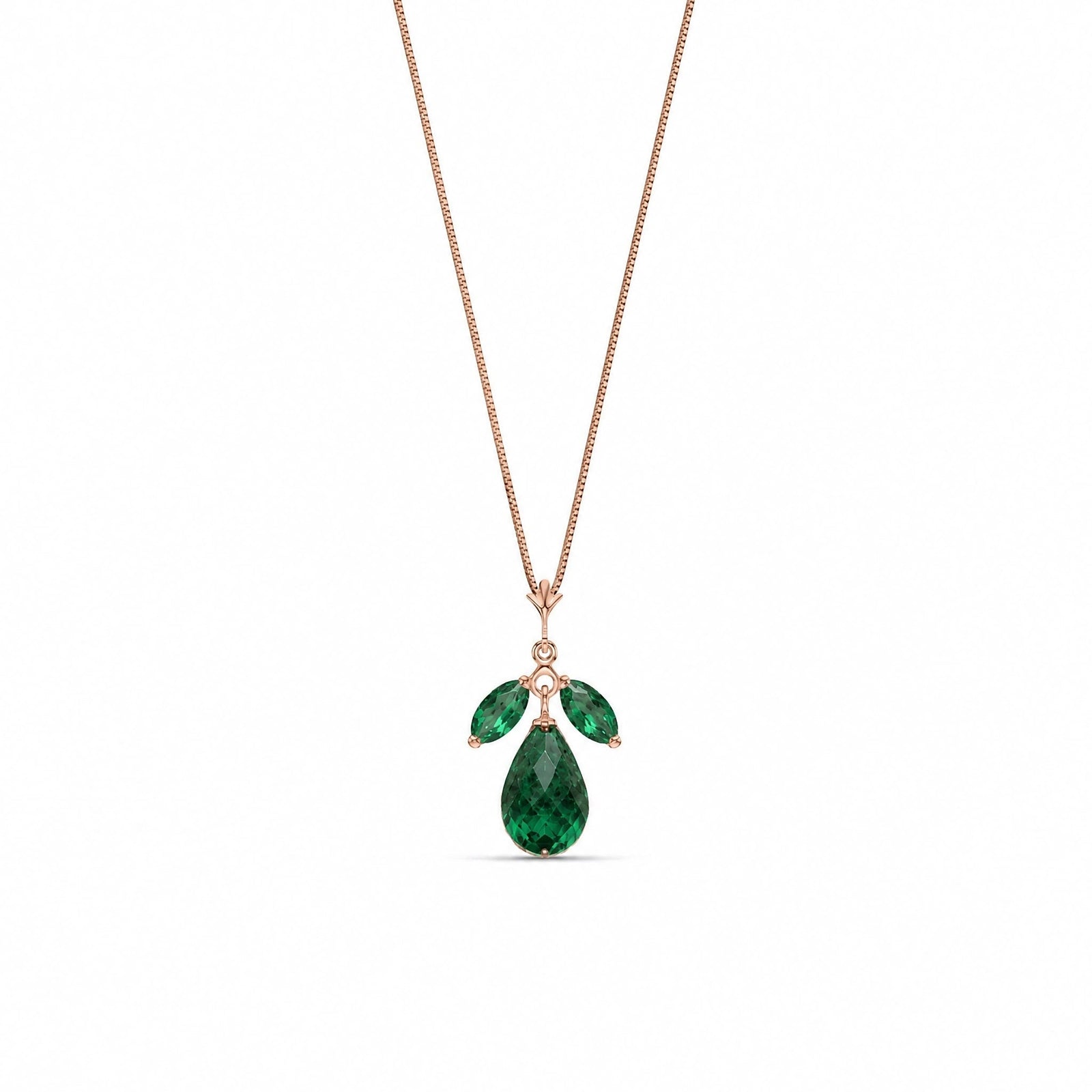 Rose Gold Necklace Blue Topaz 10K — Laura
