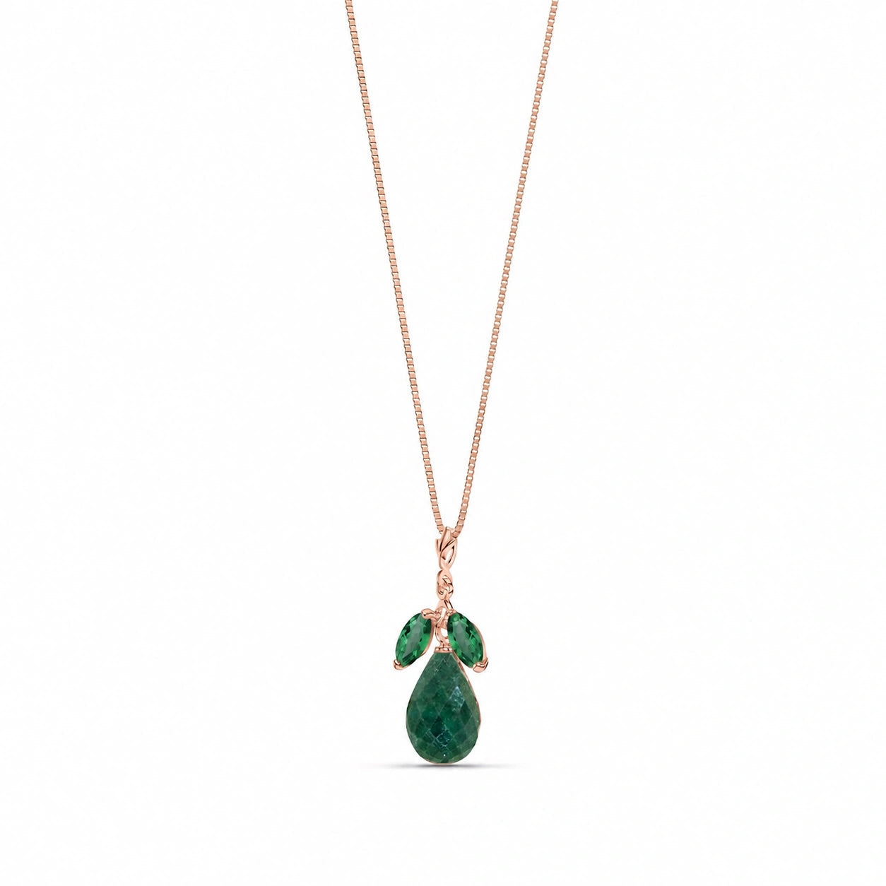 Rose Gold Necklace Blue Topaz 10K — Laura