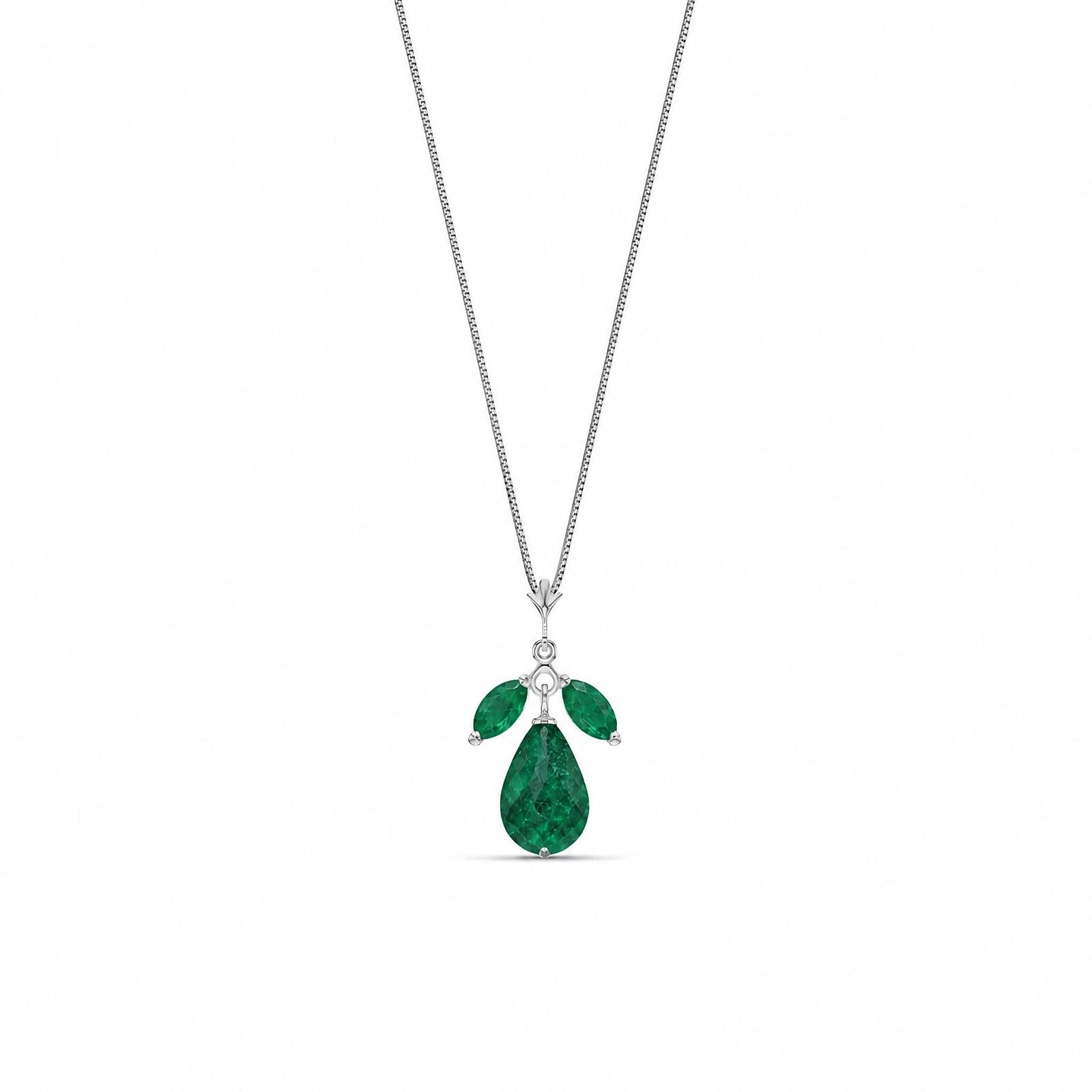 White Gold Necklace Blue Topaz 10K — Laura