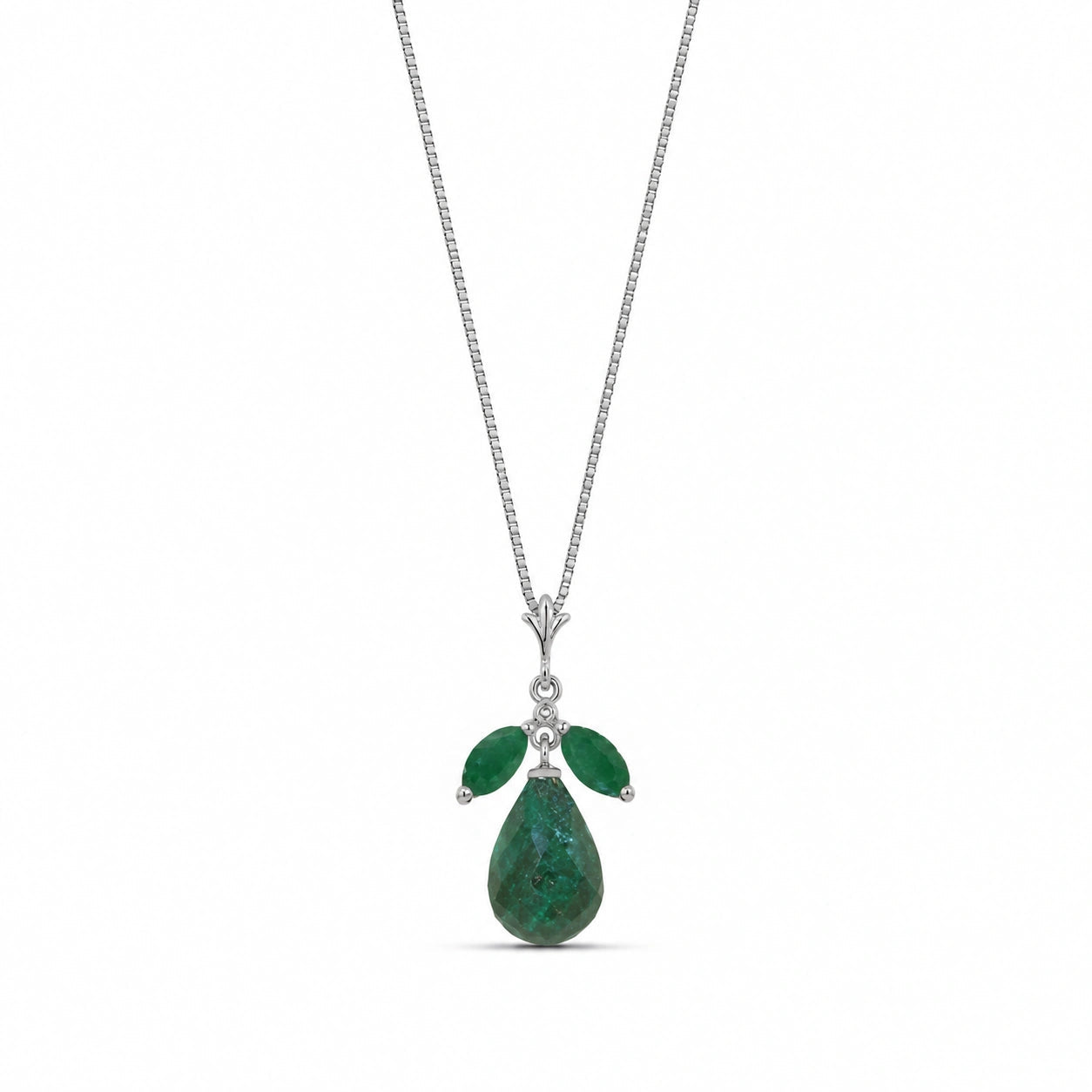 White Gold Necklace Blue Topaz 10K — Laura