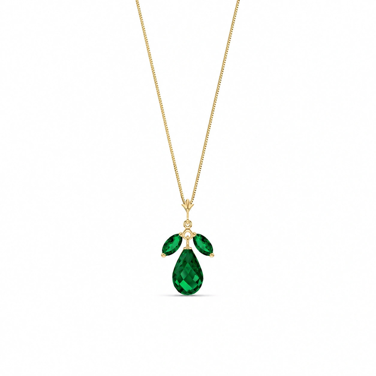 Yellow Gold Necklace Blue Topaz 10K — Laura
