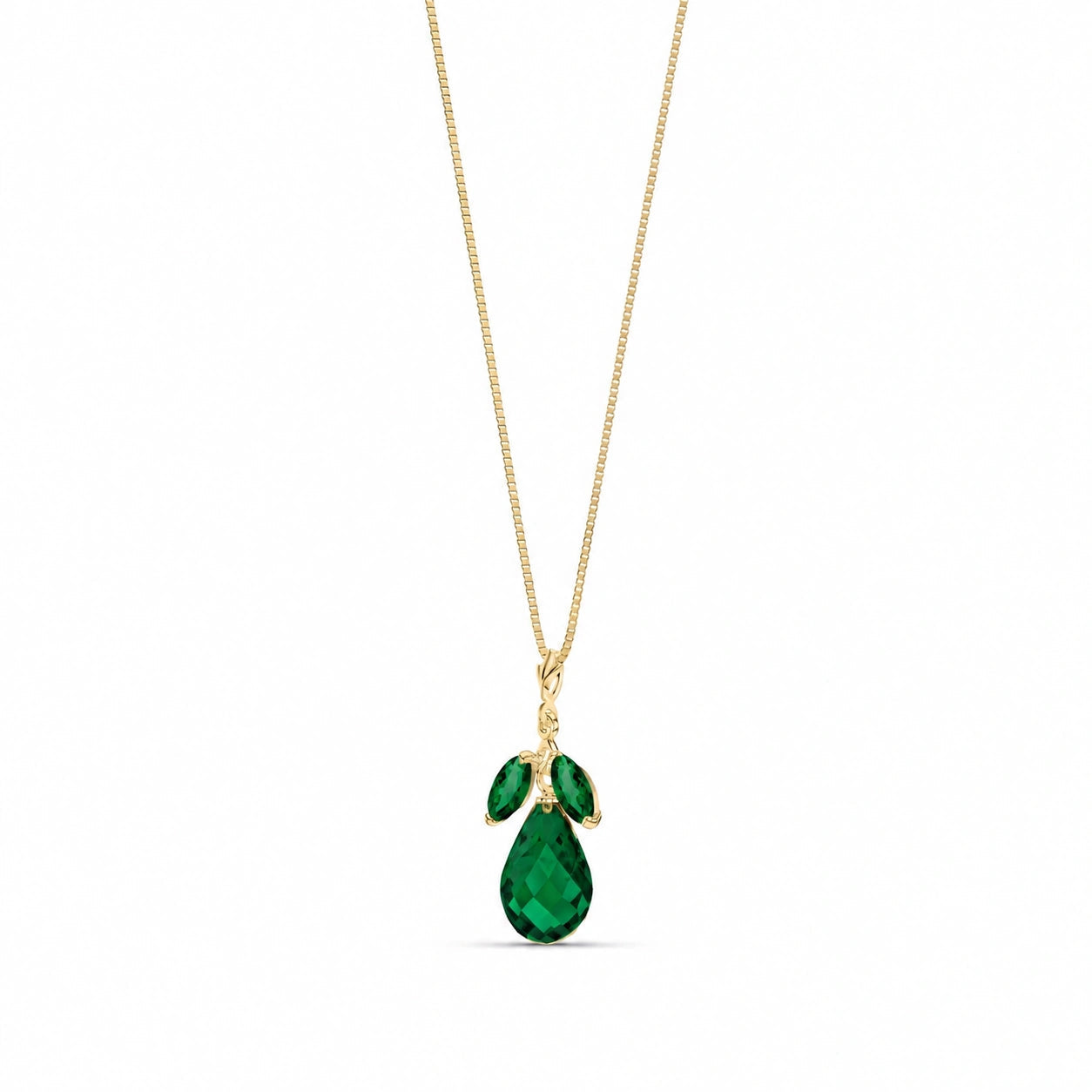 Yellow Gold Necklace Blue Topaz 10K — Laura