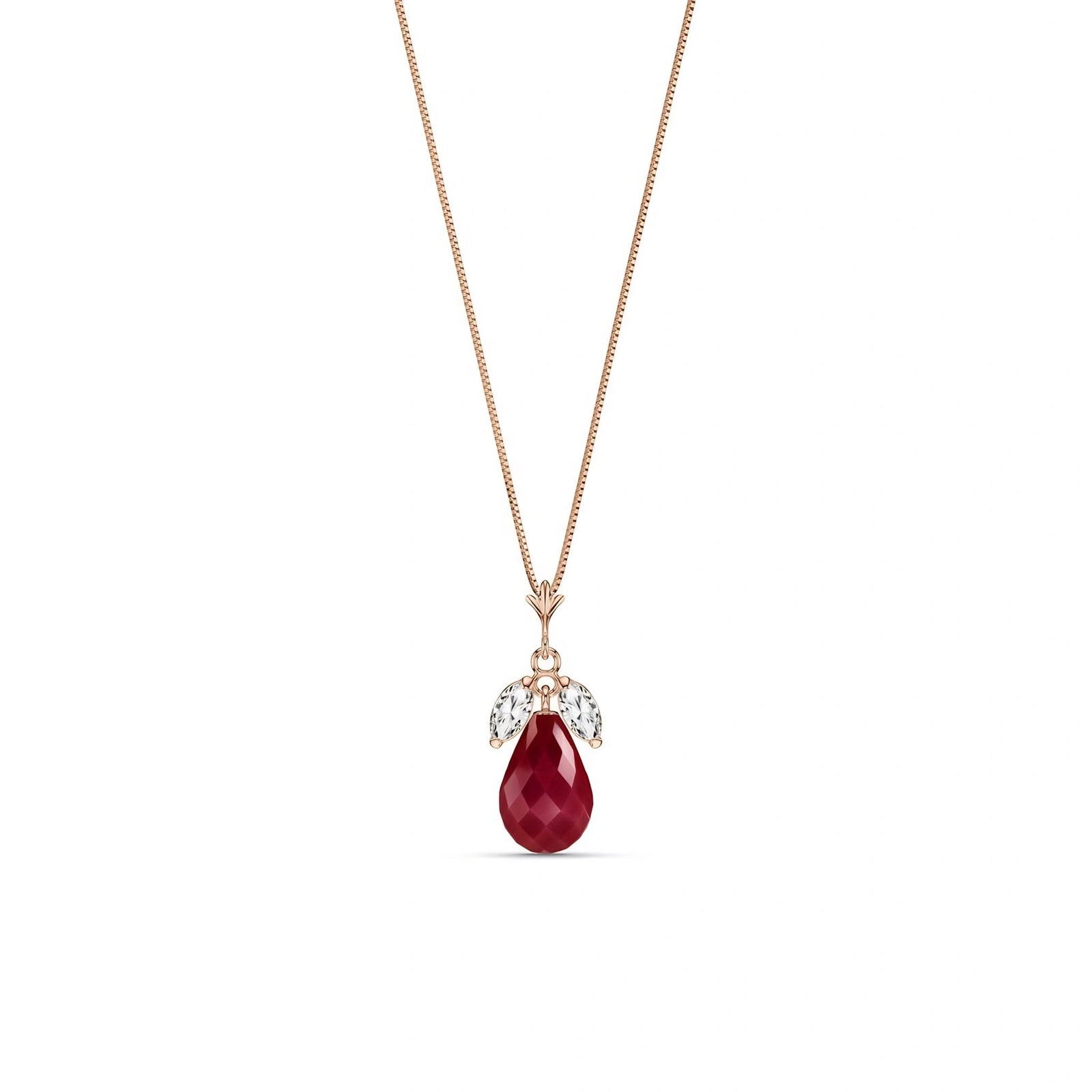 Rose Gold Necklace Citrine 10K — Laura