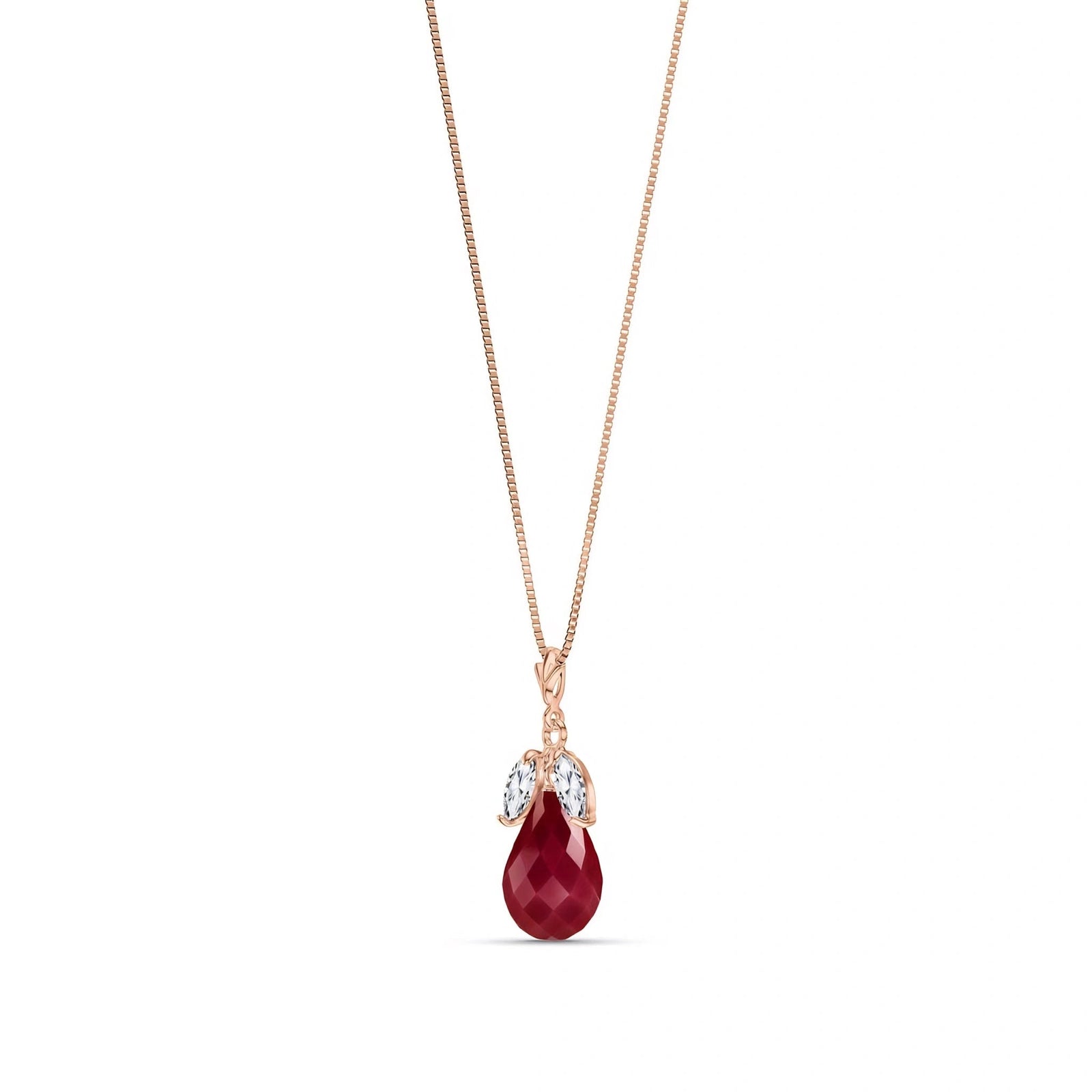 Rose Gold Necklace Citrine 10K — Laura