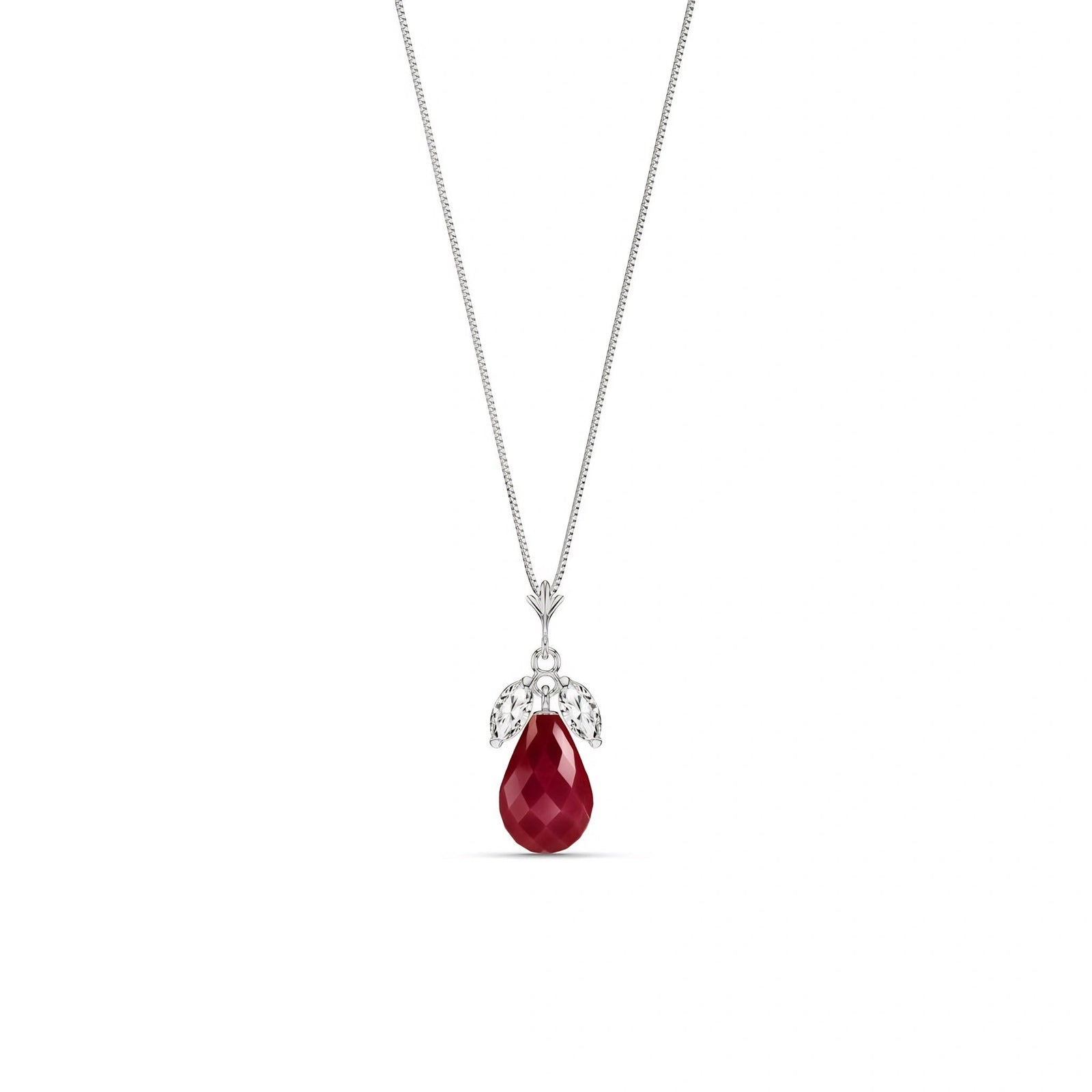 White Gold Necklace Citrine 10K — Laura
