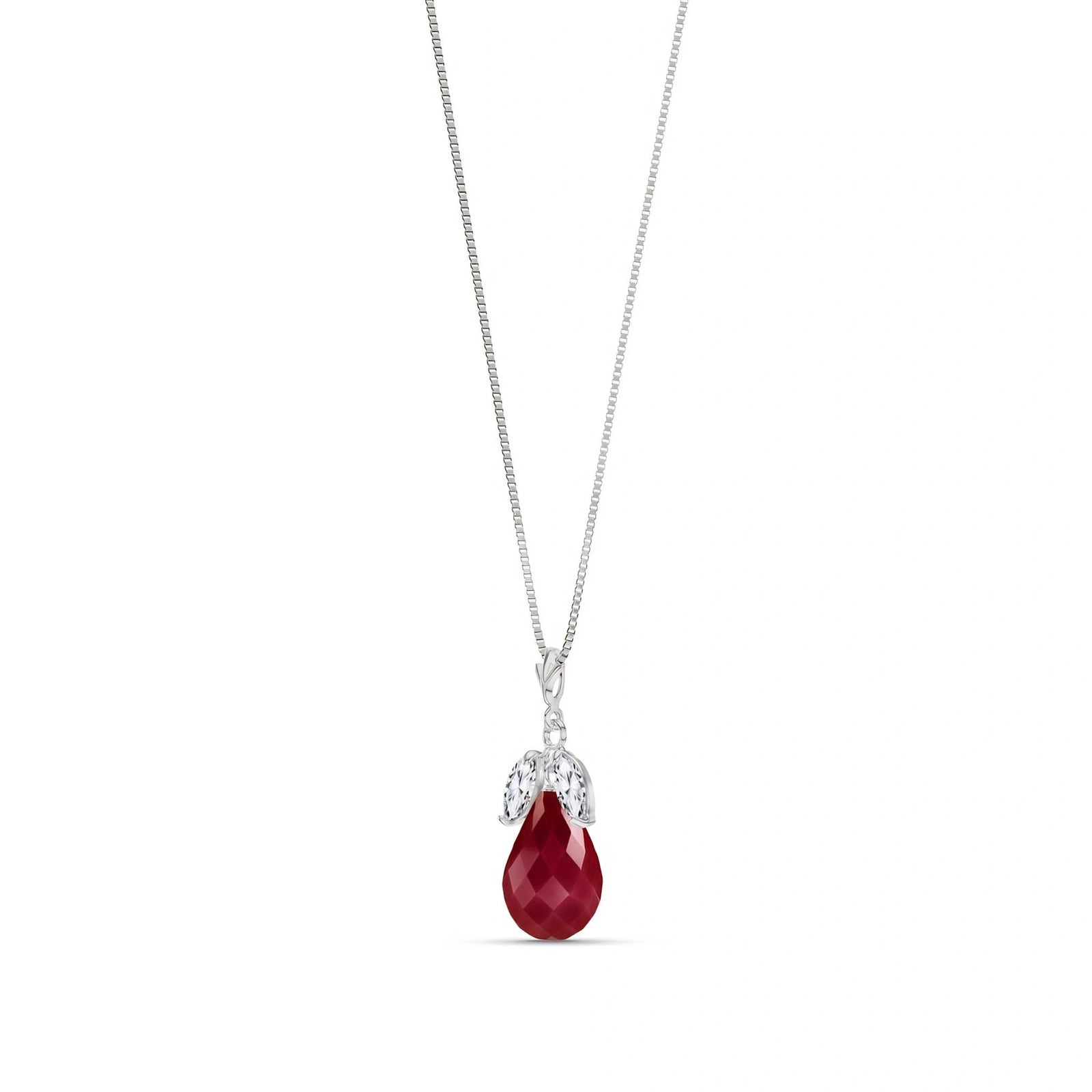White Gold Necklace Citrine 10K — Laura
