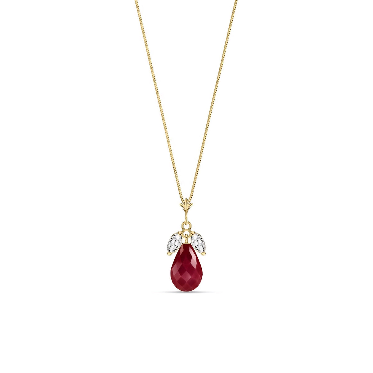 Yellow Gold Necklace Citrine 10K — Laura