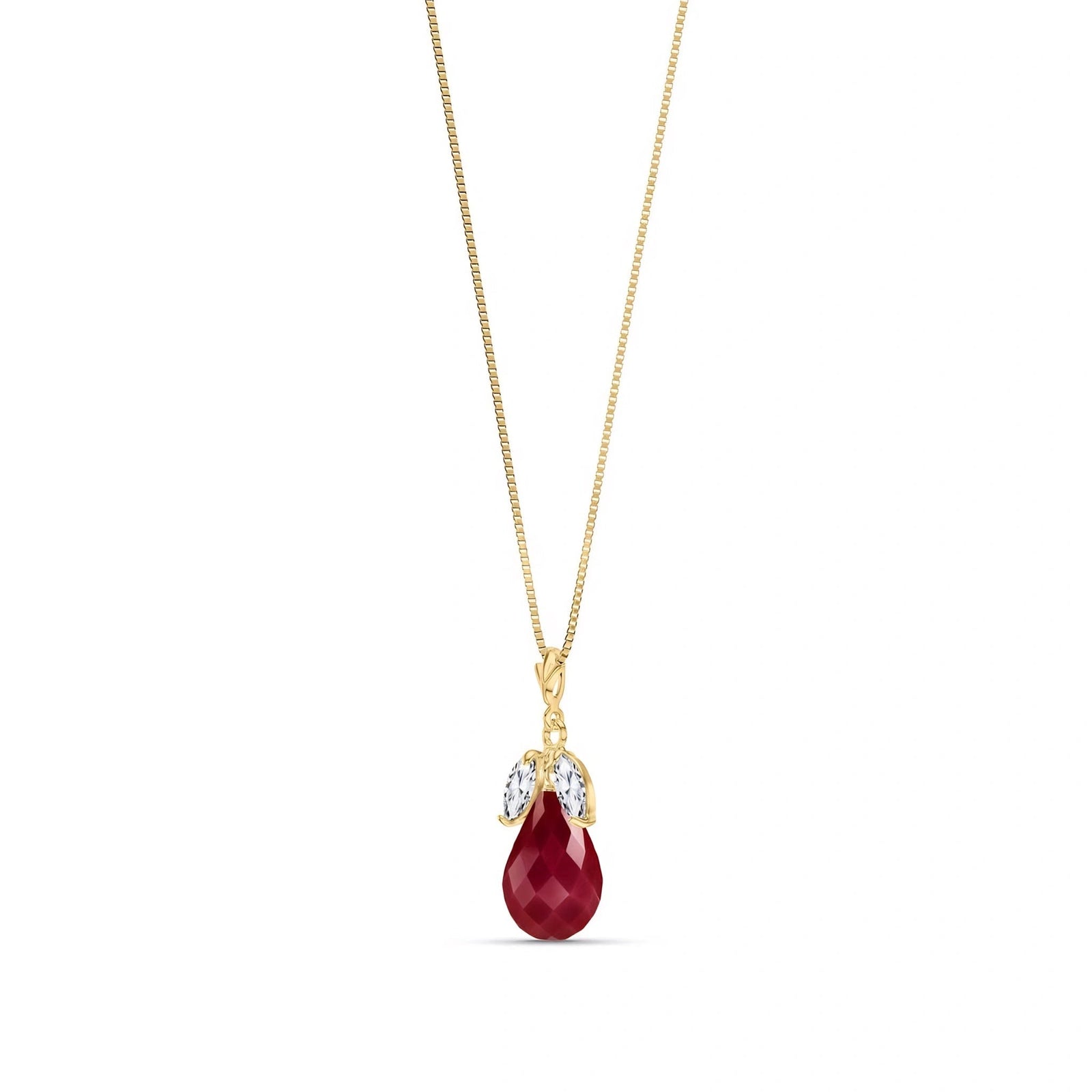 Yellow Gold Necklace Citrine 10K — Laura