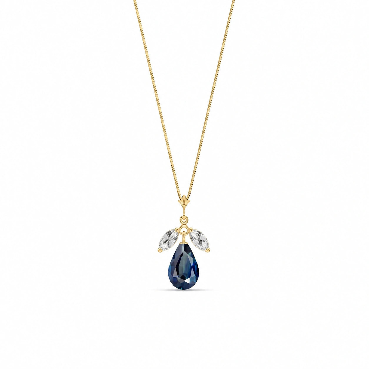 Yellow Gold Necklace Emerald 10K — Laura