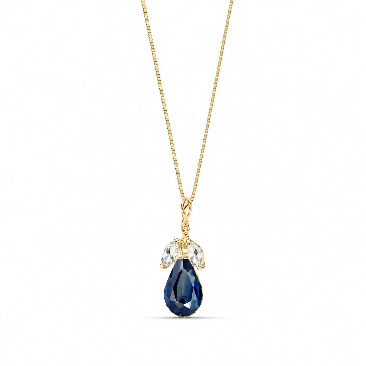 Yellow Gold Necklace Emerald 10K — Laura