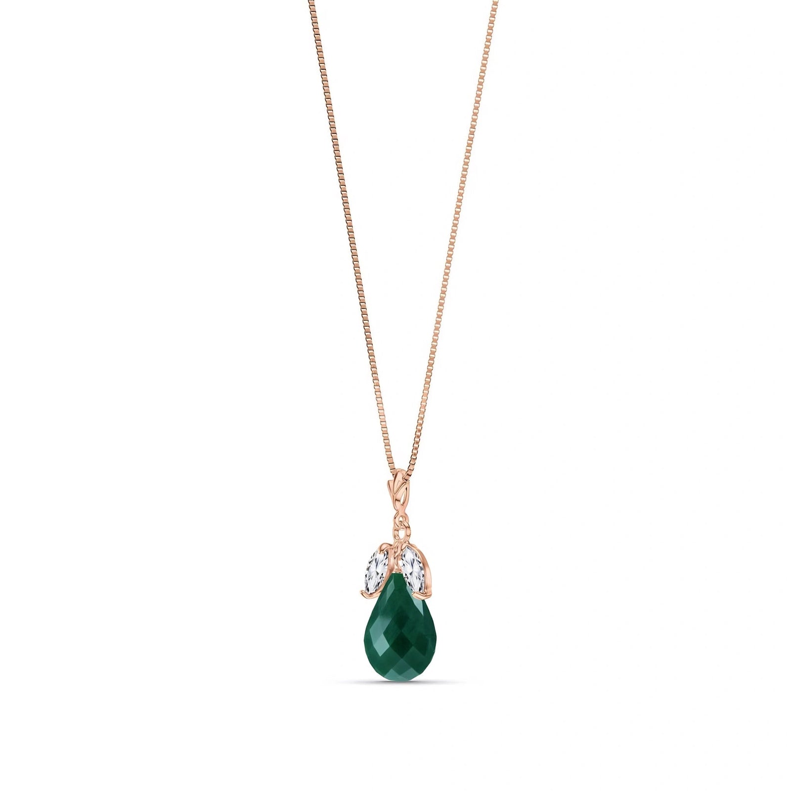 Rose Gold Necklace Ruby 10K — Laura