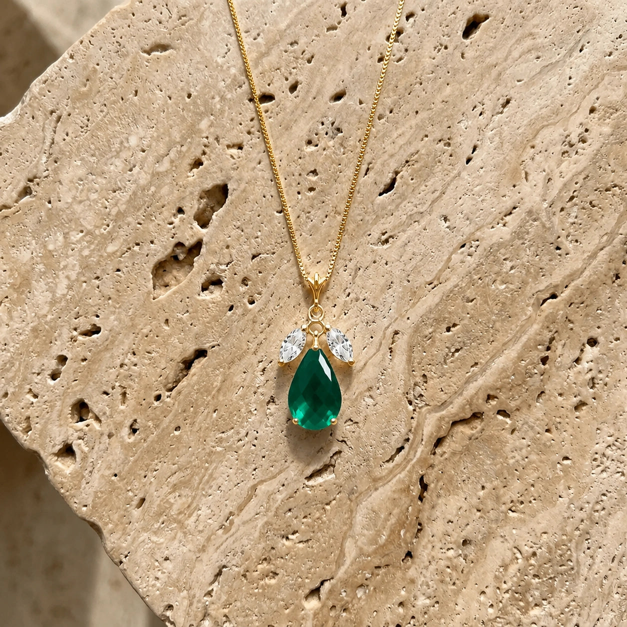 Yellow Gold Necklace Ruby 10K — Laura