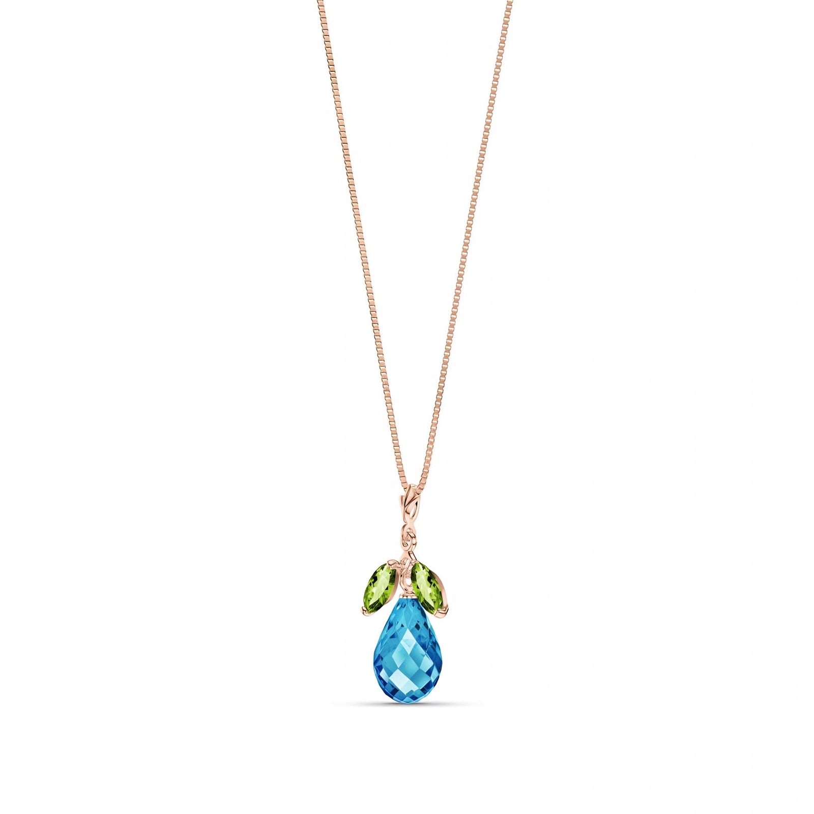 Rose Gold Necklace White Topaz 10K — Laura