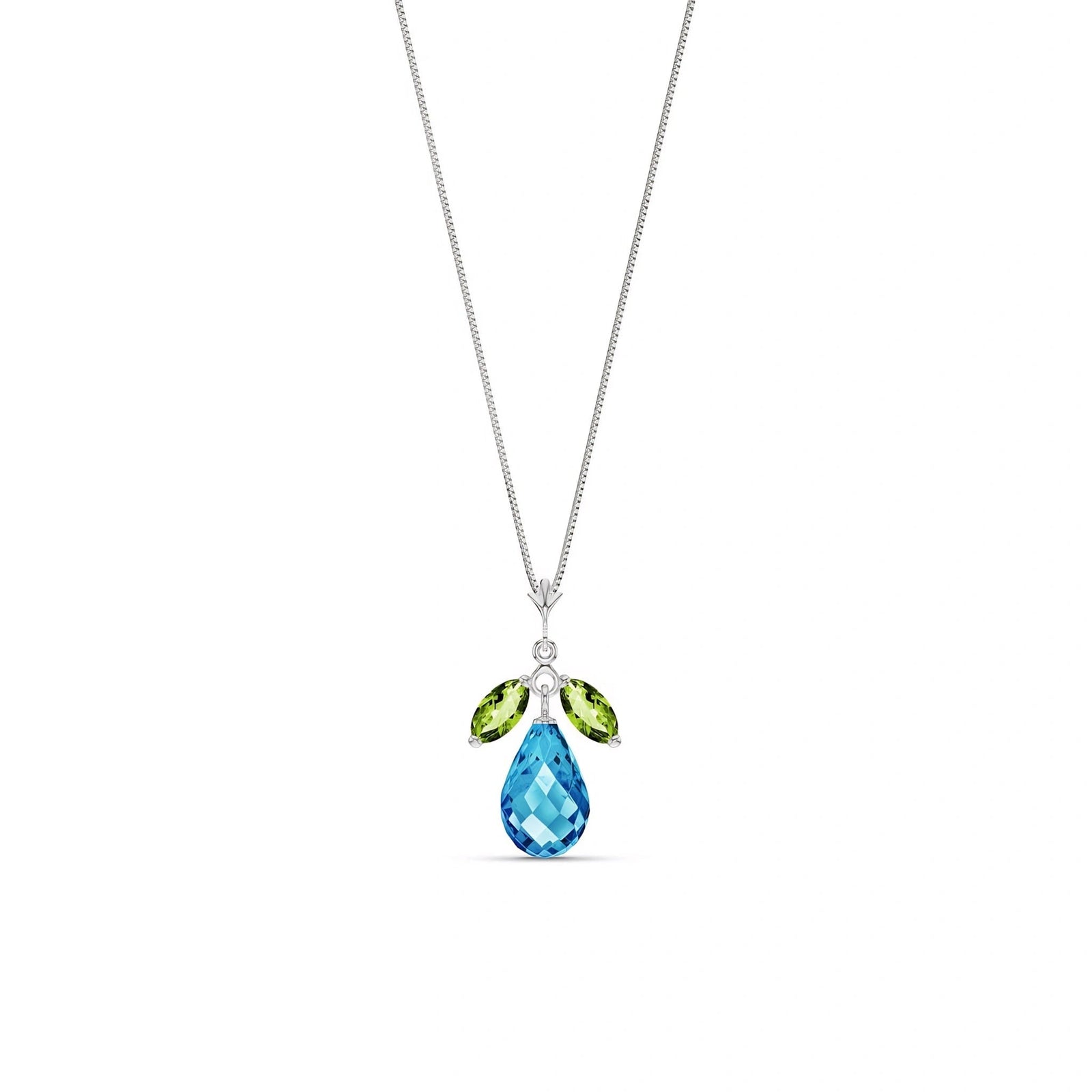 White Gold Necklace White Topaz 10K — Laura