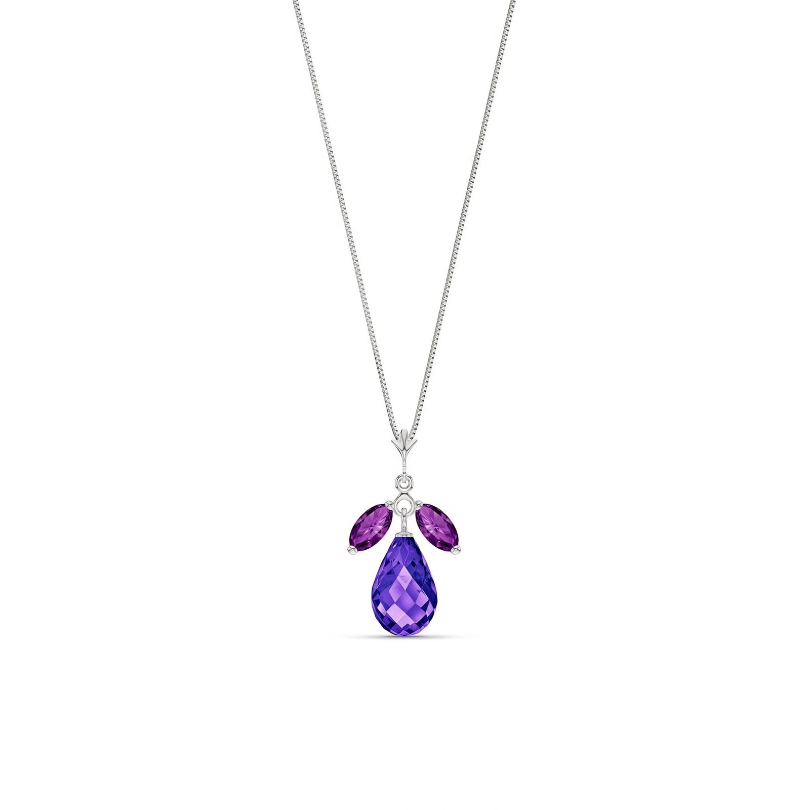White Gold Necklace White Topaz 10K — Laura