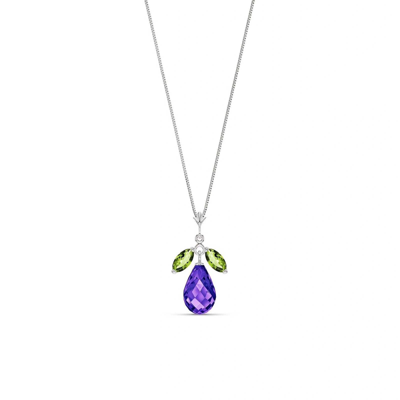 White Gold Necklace White Topaz 10K — Laura