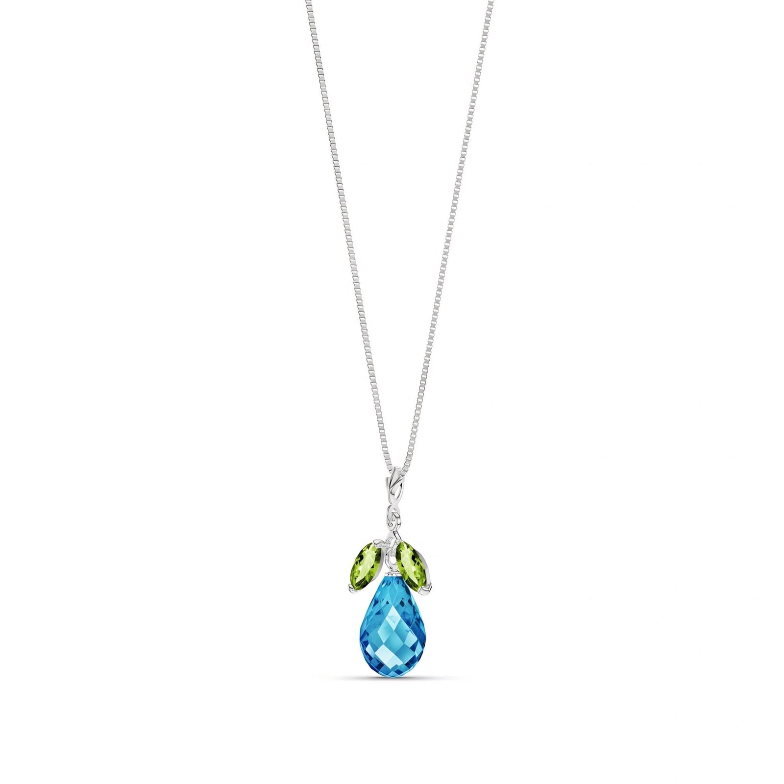 White Gold Necklace White Topaz 10K — Laura