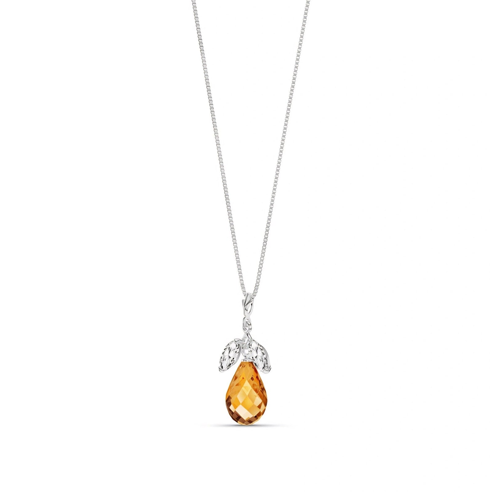 White Gold Necklace White Topaz 10K — Laura