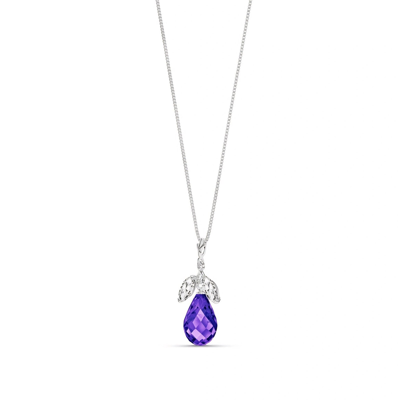 White Gold Necklace White Topaz 10K — Laura
