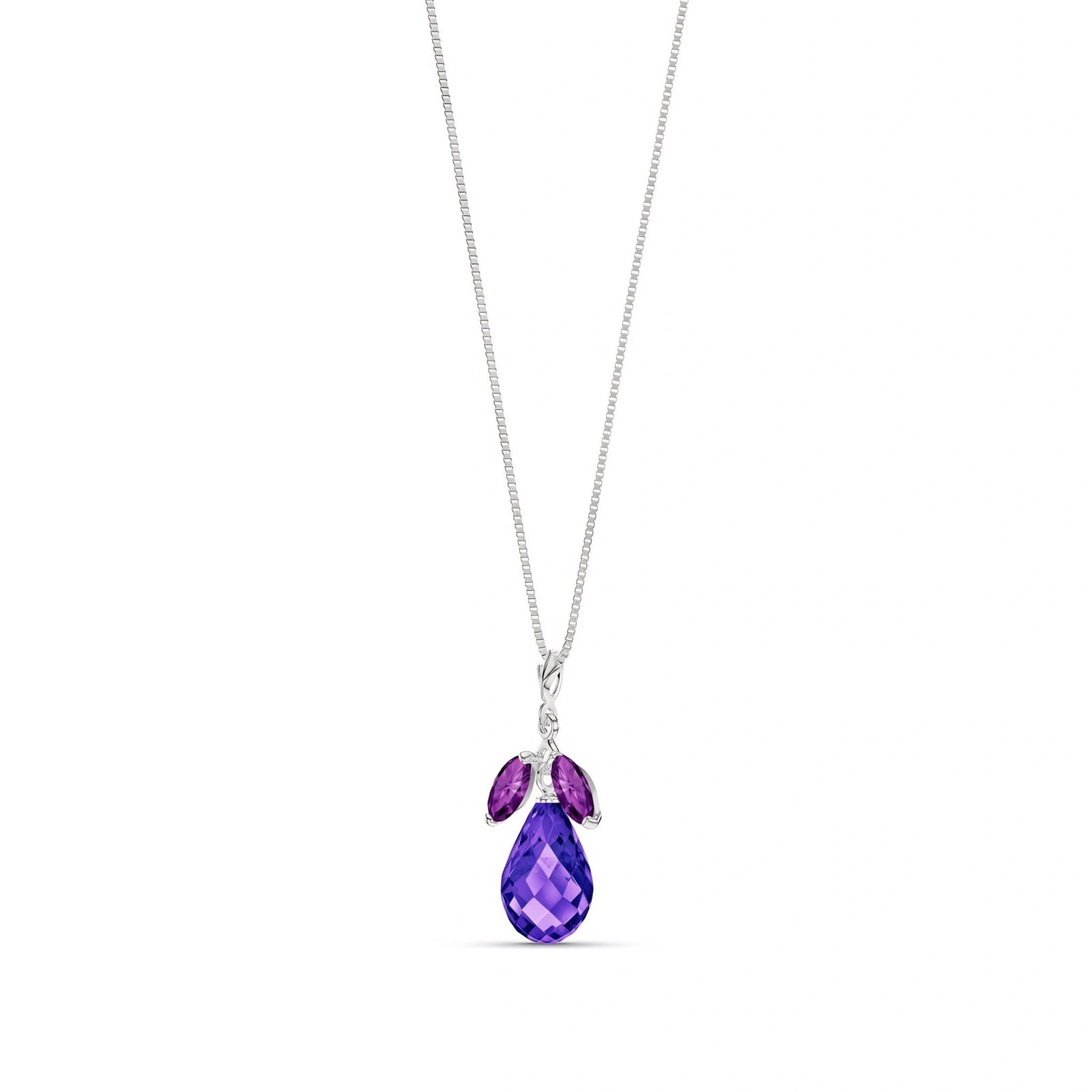 White Gold Necklace White Topaz 10K — Laura