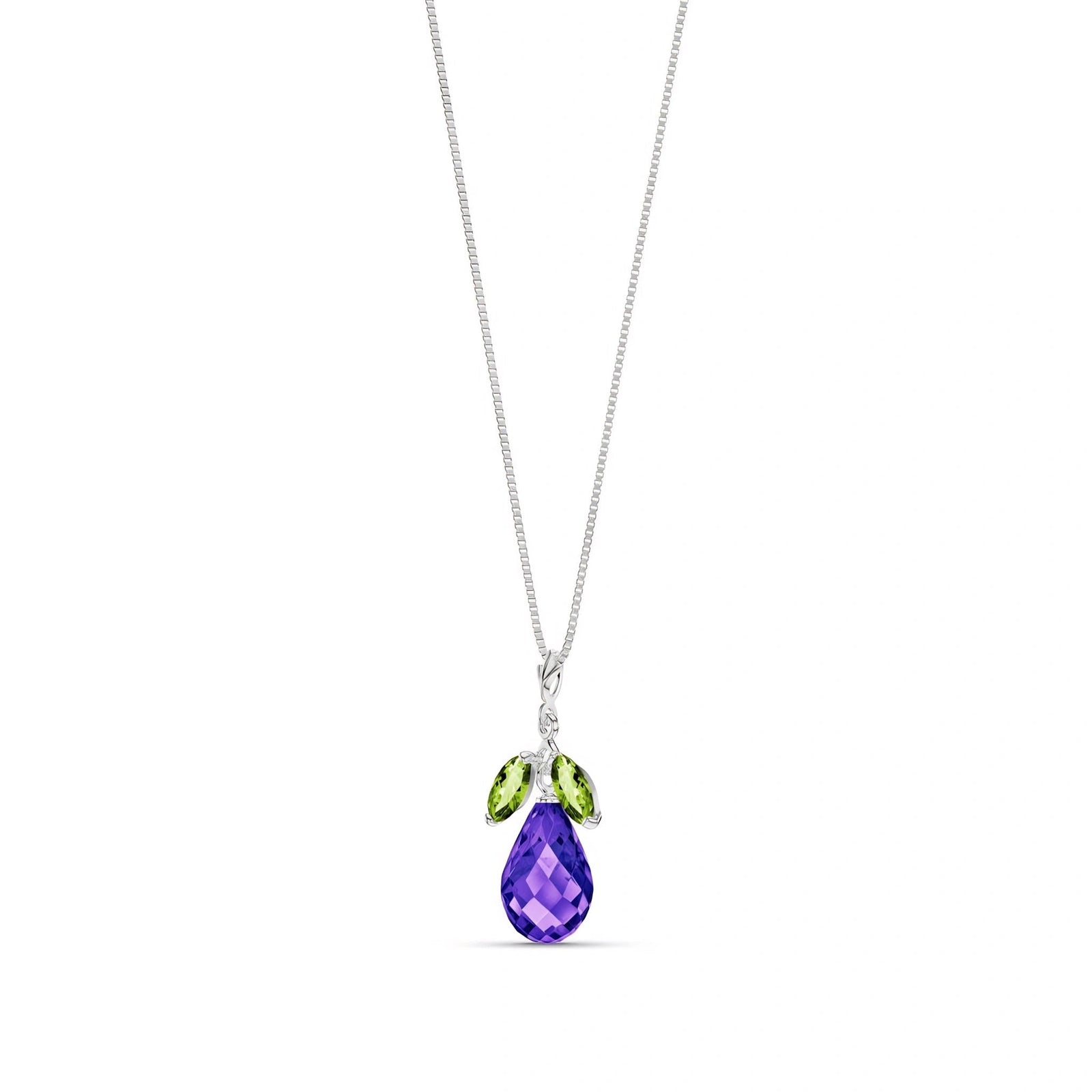 White Gold Necklace White Topaz 10K — Laura