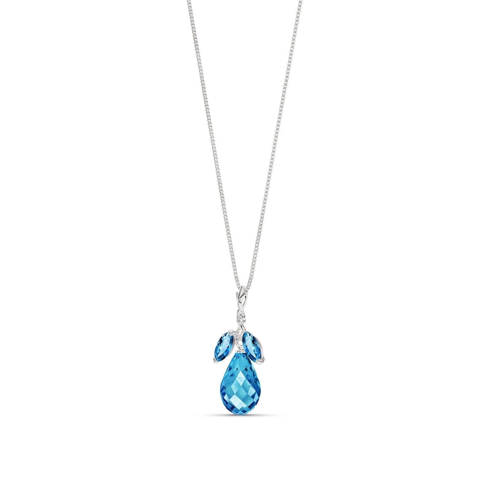 White Gold Necklace White Topaz 10K — Laura